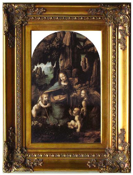 framed  LEONARDO da Vinci Virgin of the Rocks, Ta057